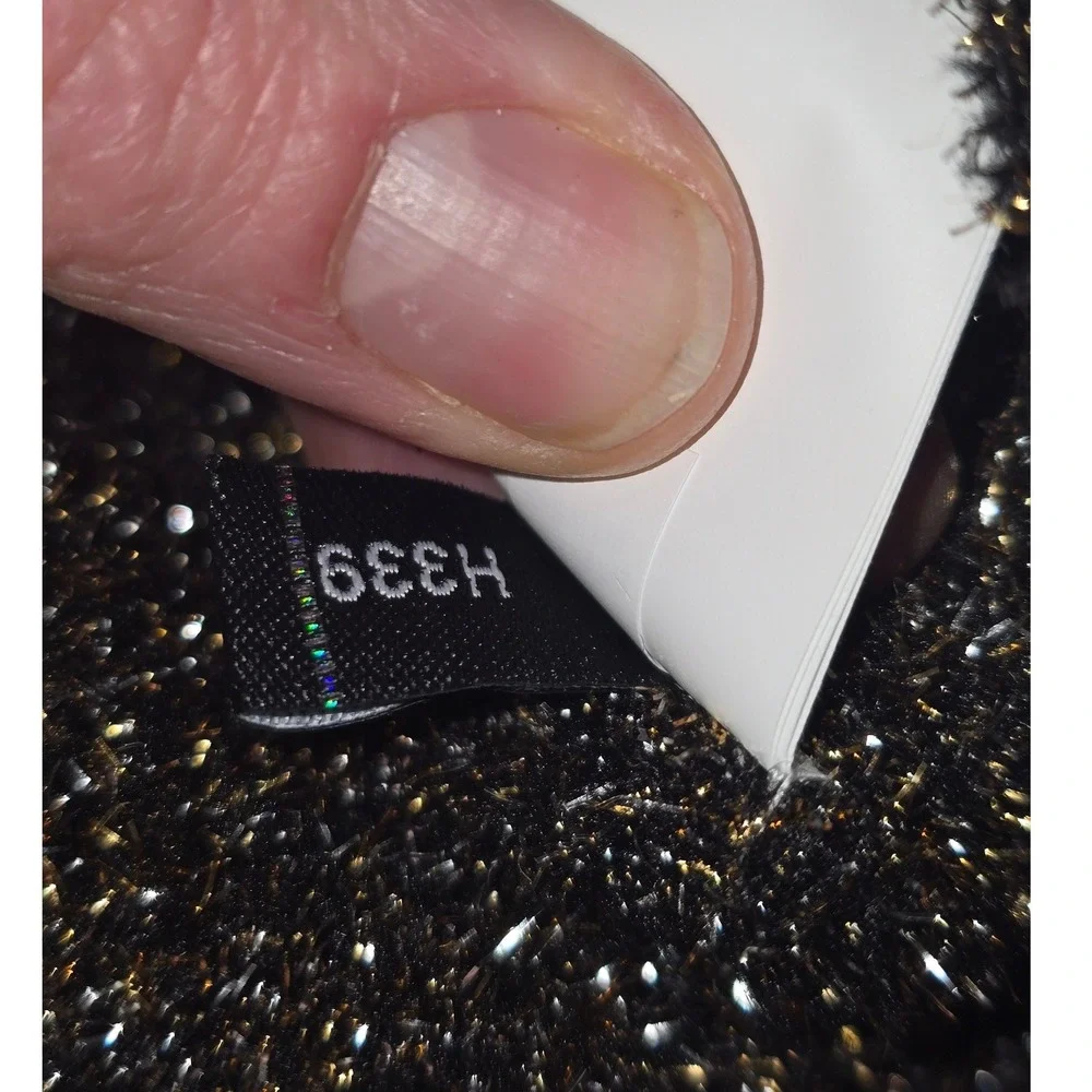 NWOT Kate Spade New York Mock Neck‎ Metallic Black & Gold sweater  Size M